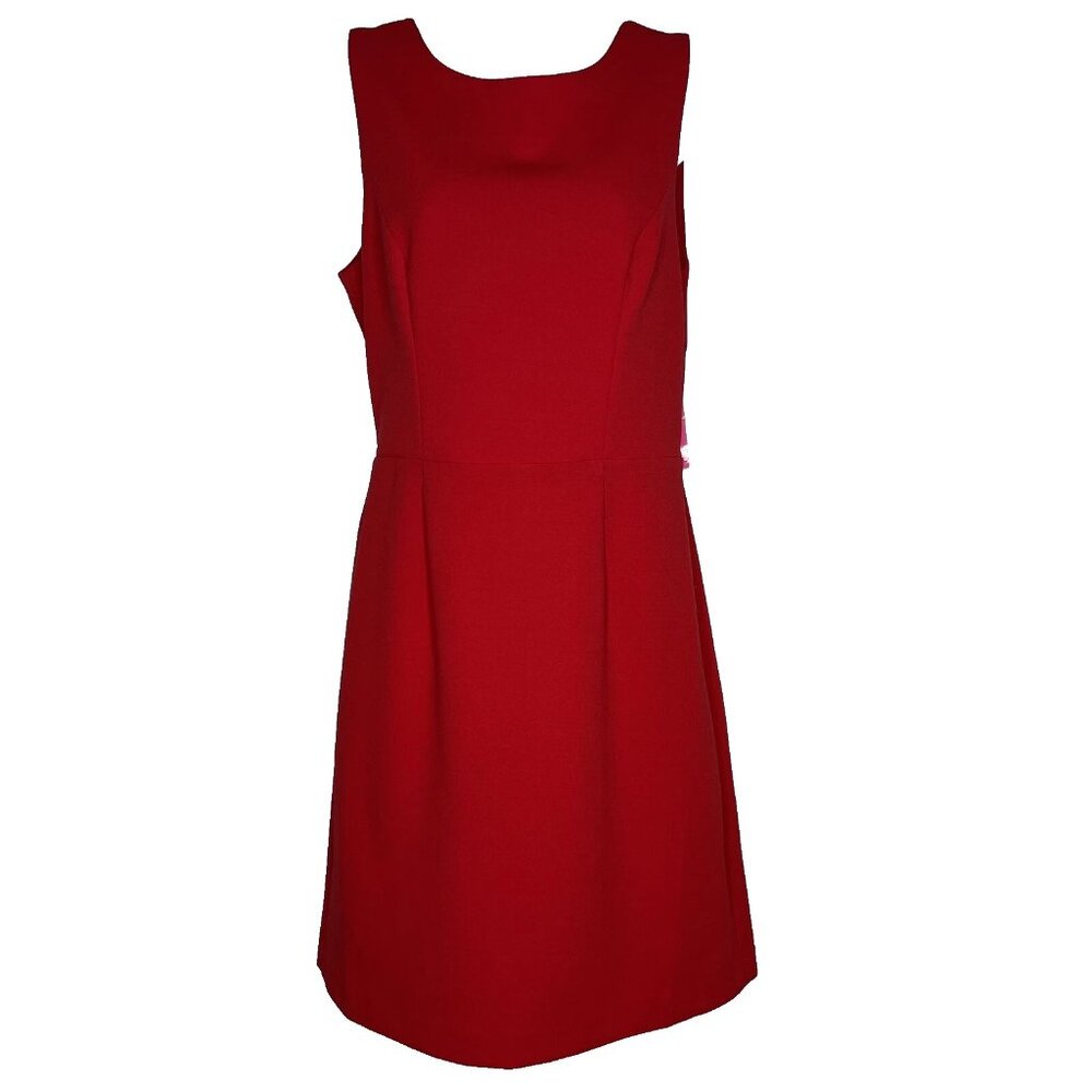 Vintage Y2K Betsey Johnson Sheath Dress Size 8 Fire Red Peekaboo Back Cutout